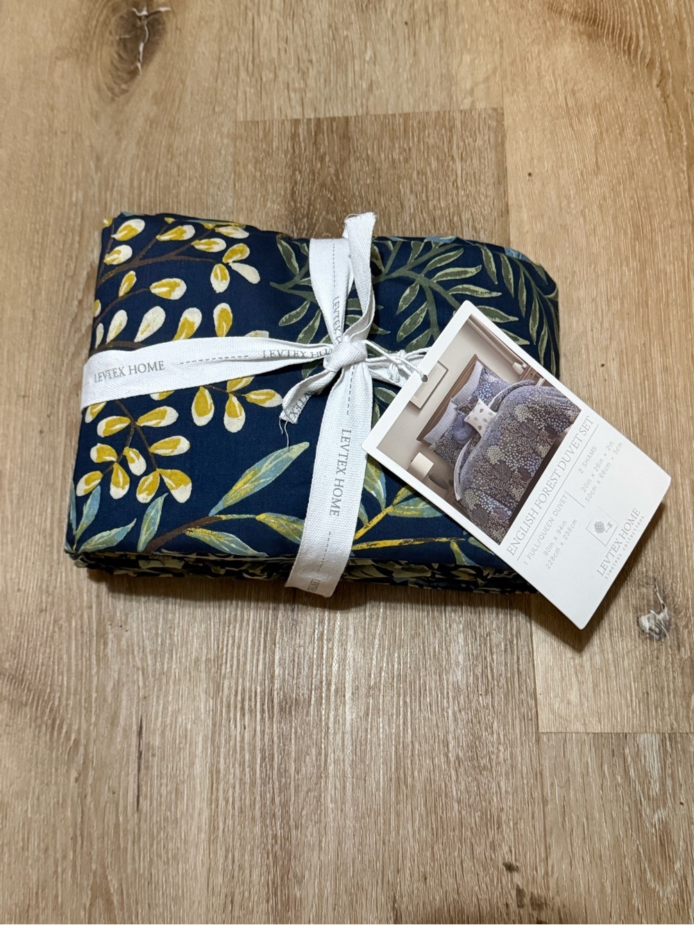 Levtex English Forest Duvet Set - Navy with Yellow & Green Accents